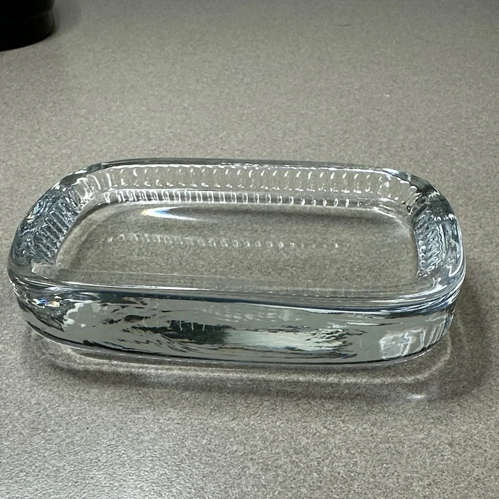19th Century Clear Cut Glass Soap Dish